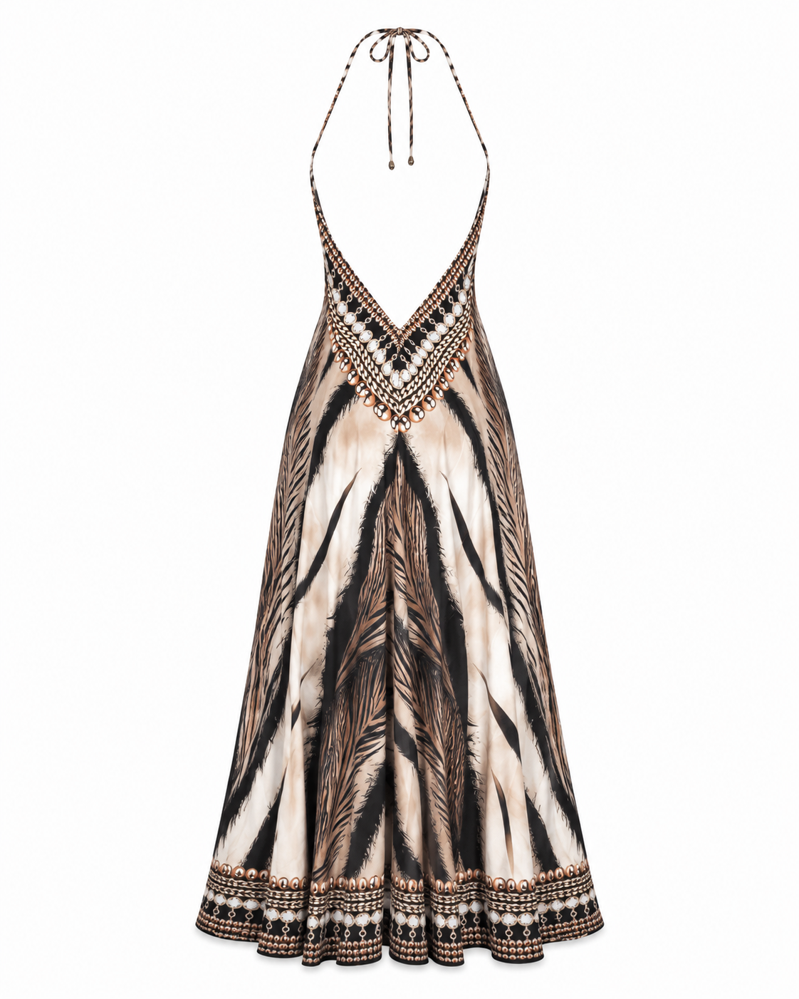 Robe longue fluide imprimée – Alba