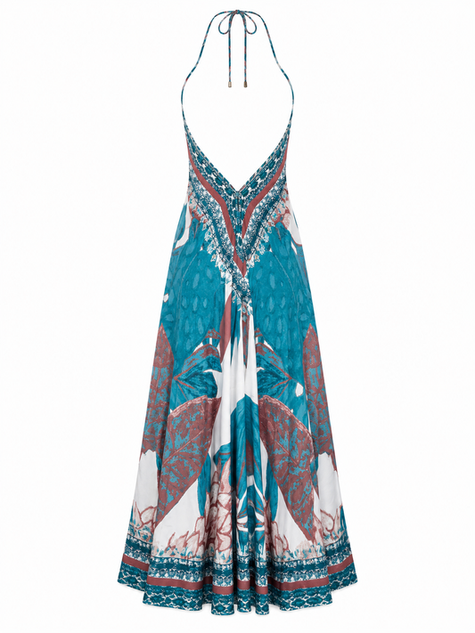 Robe longue fluide imprimée – Malena