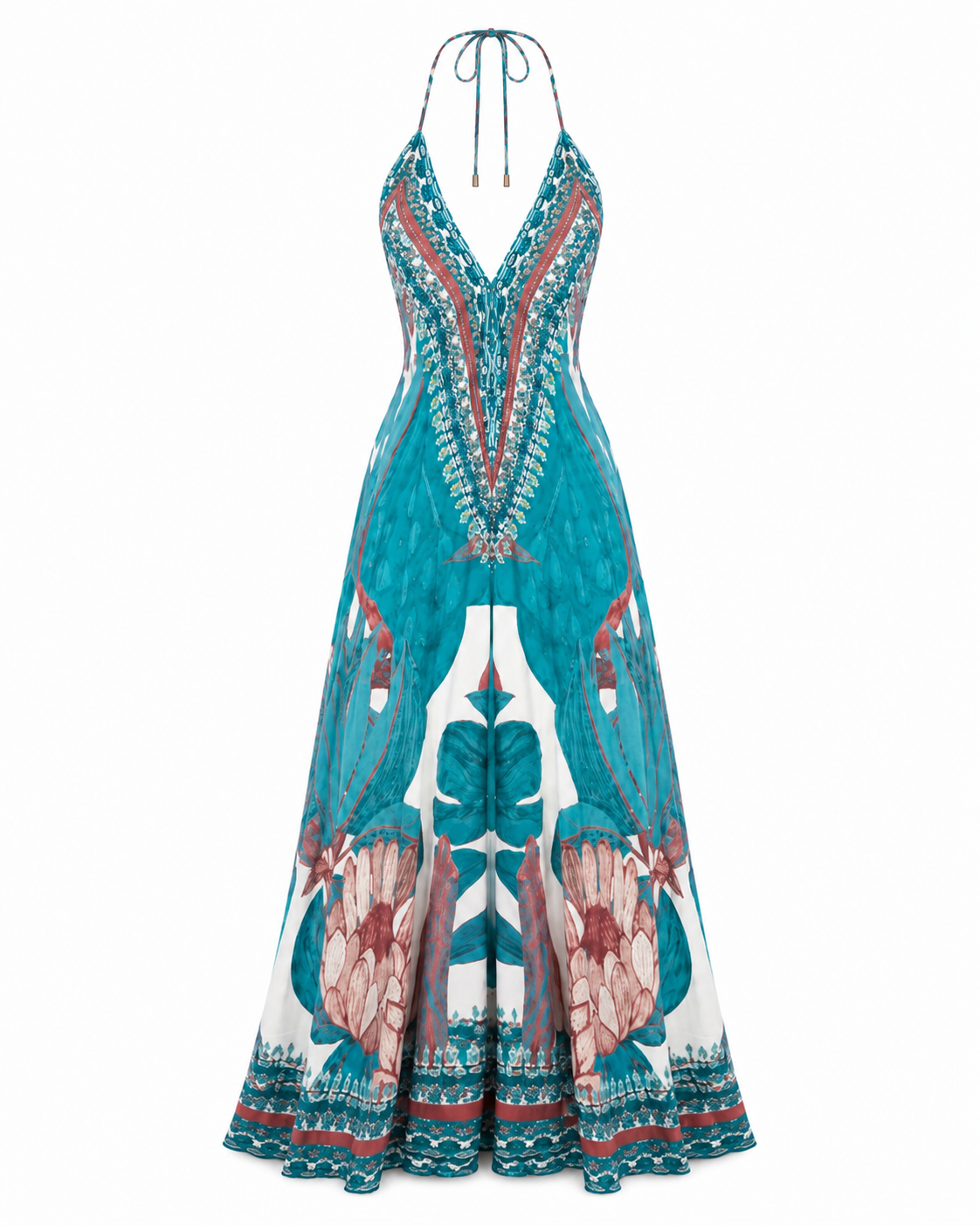 Robe longue fluide imprimée – Malena