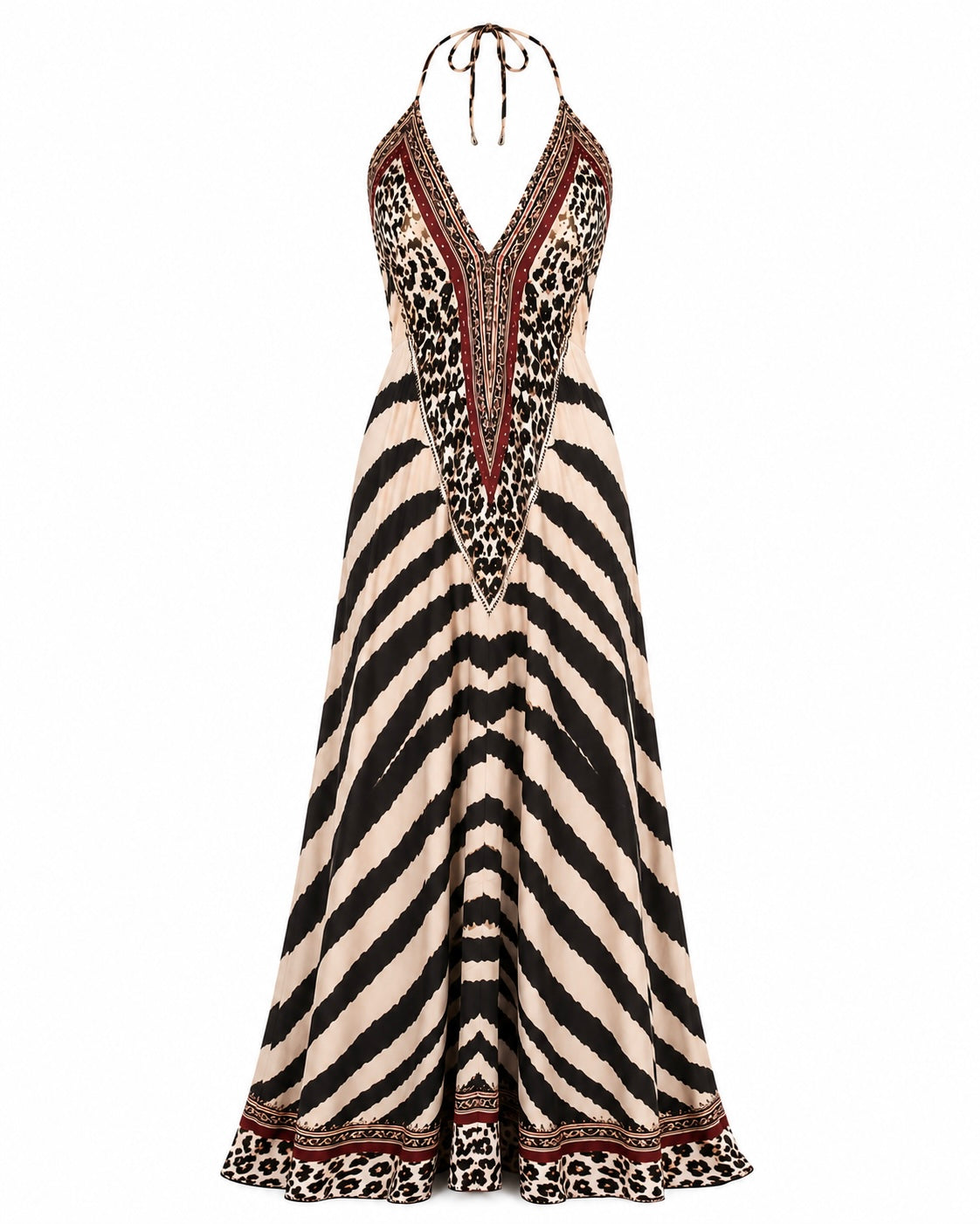 Robe longue fluide imprimée – Serena